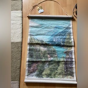 Painted fabric hanging canvas nature shot